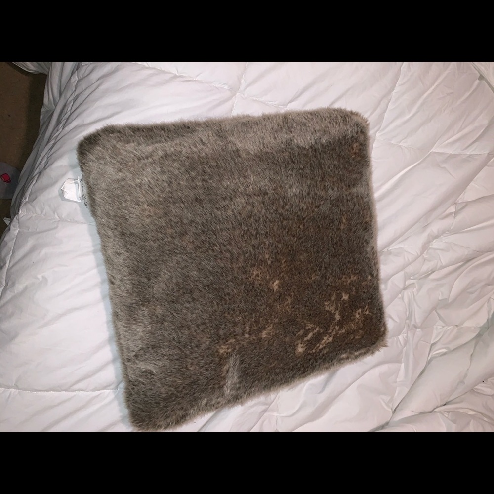 American eagle faux fur throw pillow